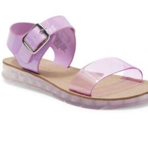 Purple Transparent Sandals with Buckle